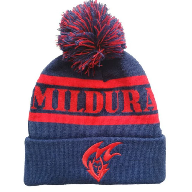 Low MOQ High Quality Custom Knit Embroidered Team Bennie Beni Beanie Hat