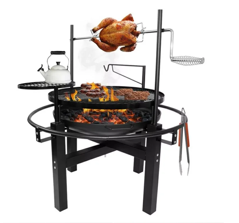 Multifunction BBQ Grill Rotisserie Grill Custom Support Fire Black High  Quality and Good Price Steel Indoor and Outdoor