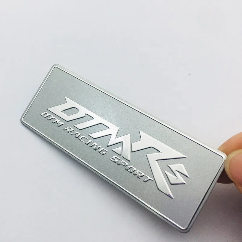 Custom 3d design chrome silver metal car logo badges emblems