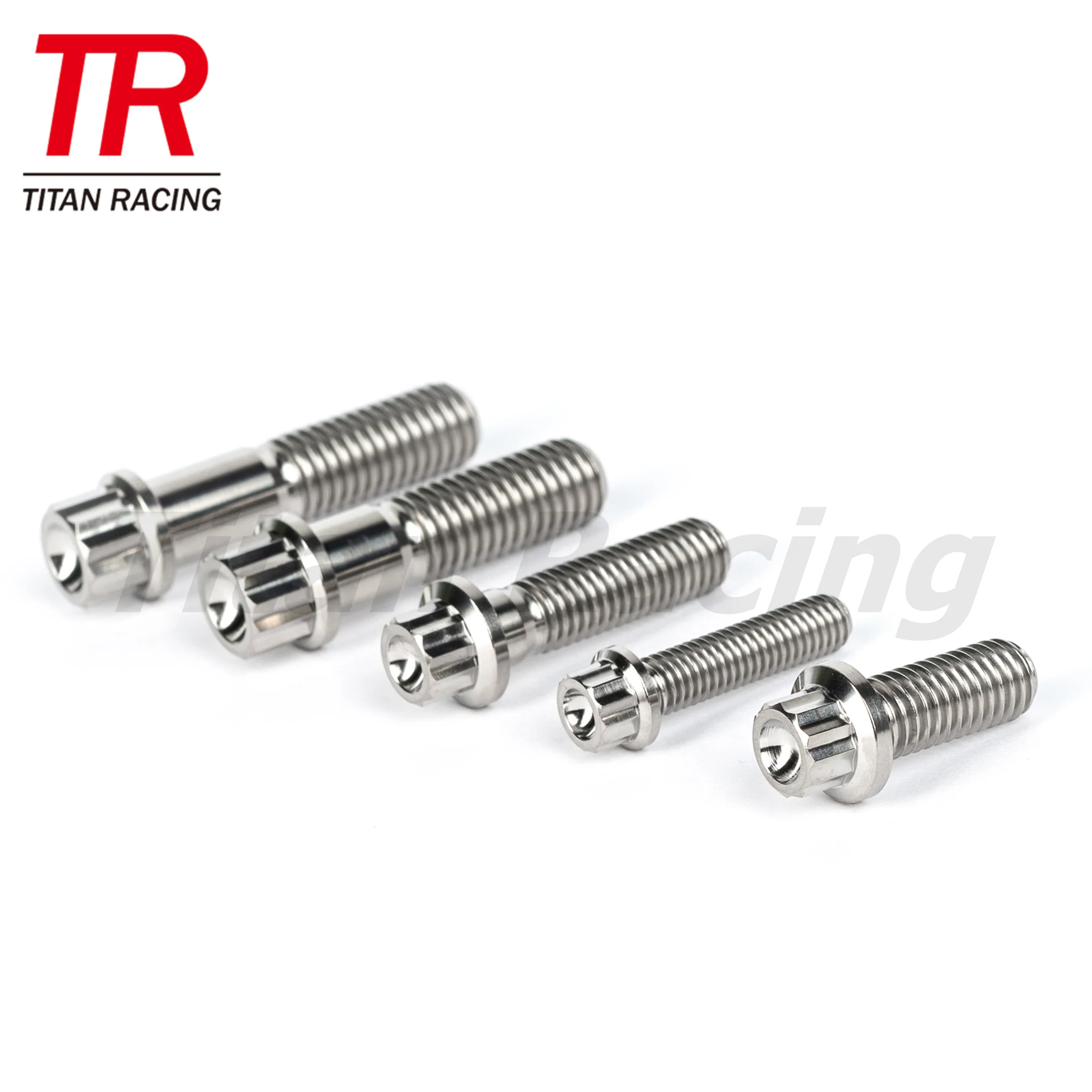 12 point flange head M7*25 titanium wheel hub bolt