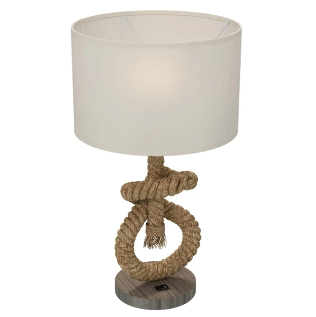 Modern Decorative Nordic Jute Rope Bed Side Study Hotel Reading Decorative Lamp Table Lamp