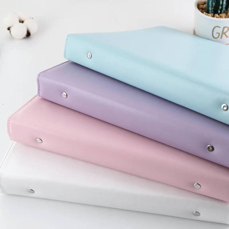 Large PU Leather Case Binder Photo Album Solid Color Collect Book for Photo 3 Inch Pictures Fujifilm Instax Mini Films