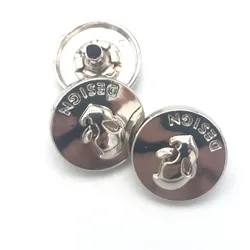 Custom metal clothing button manufacturer snap metal button with logo