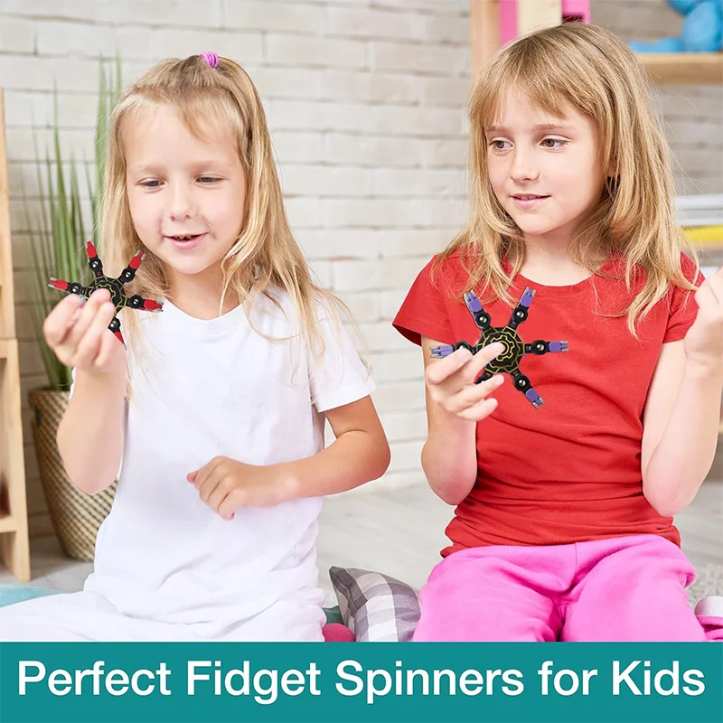 OEM Deformed Fingertip Mechanical Spinning Gyro Rotating Transformable Robot Spinner Toy Transformable Chain Fidget Spinner