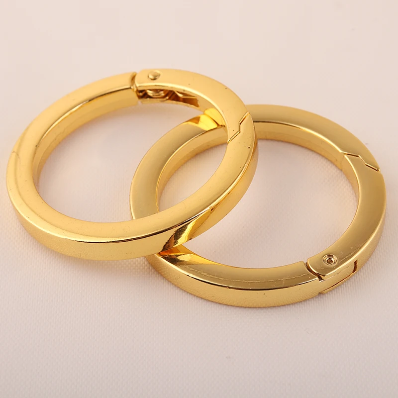 33mm Round Carabiner Spring Gate O Ring Openable Keyring Leather Bag Belt Strap Chain Buckle Snap Clasp Clip