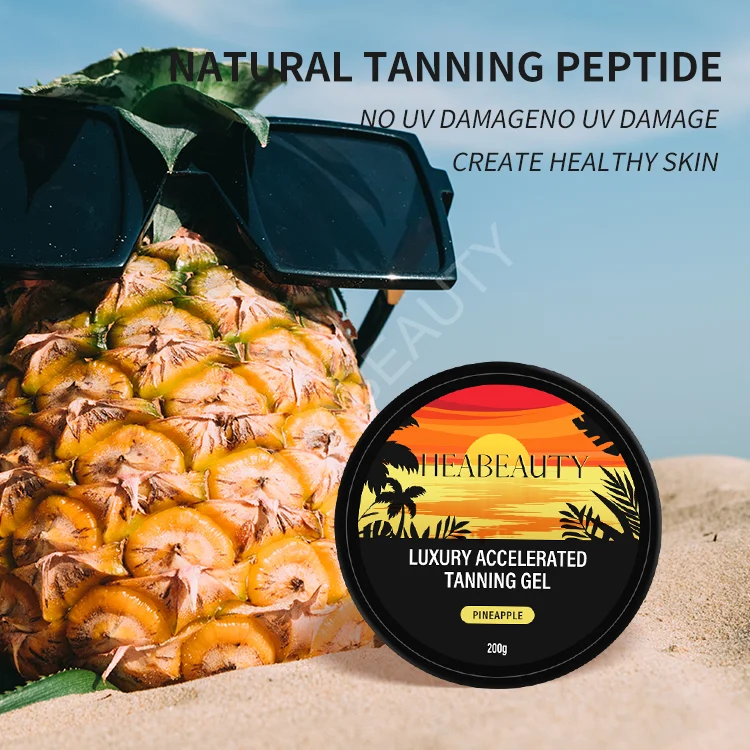 Pineapple sunbed tanning gel glow your own way b tan Extreme Intensifying Rapid Tanning face Accelerator Gel