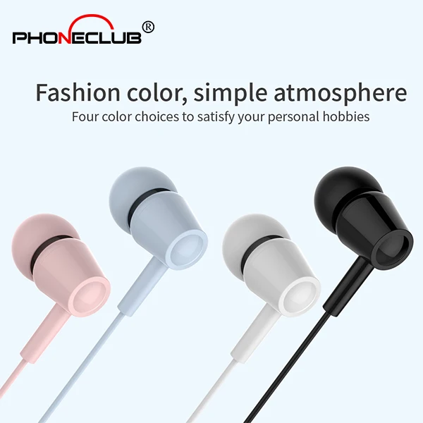 Sweatproof Wired Earphone Sport Stereo headset handfree with Microphone for phone