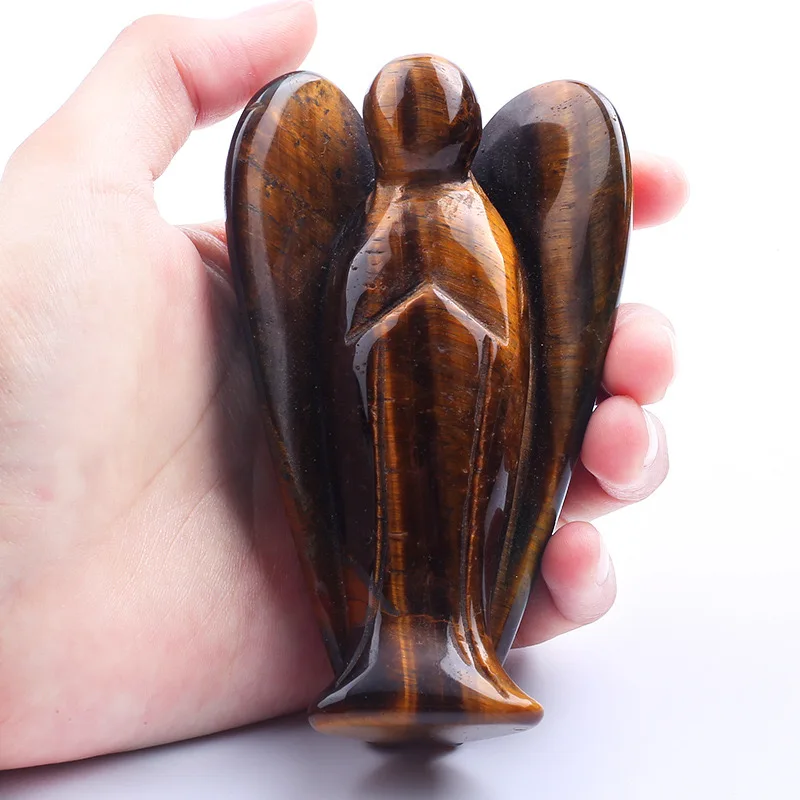 2022 Wholesale Natural Crystal Angel Quartz Hand Carved Customized Stone  for Decoration