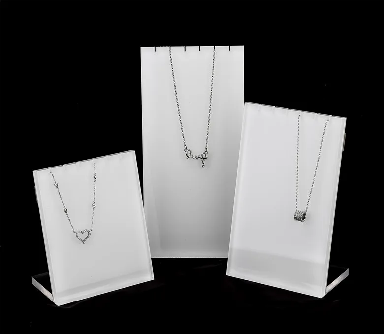 Wholesale factory custom Acrylic Necklace Display Stand stand with metal hook jewelry mannequin