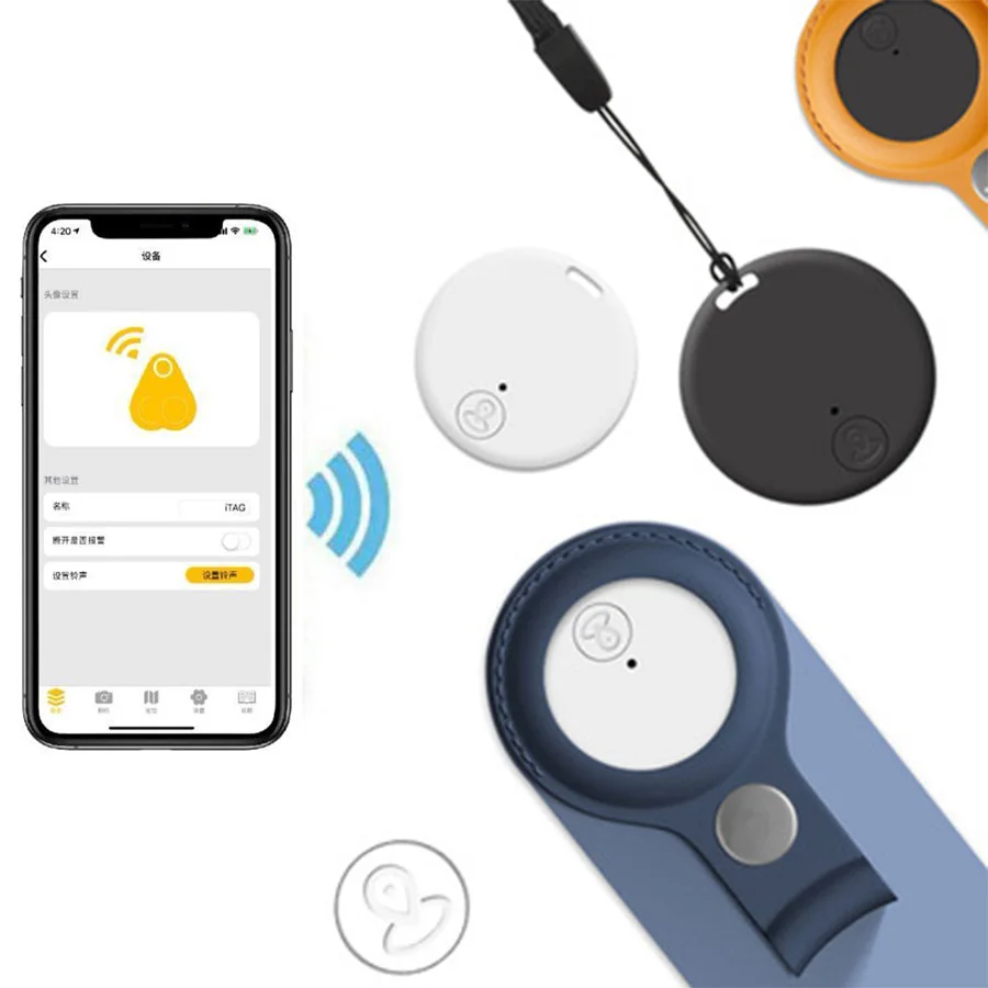 New Arrival blue tooth itag wireless tracker location anti theft device keychain alarm with iphone airtag