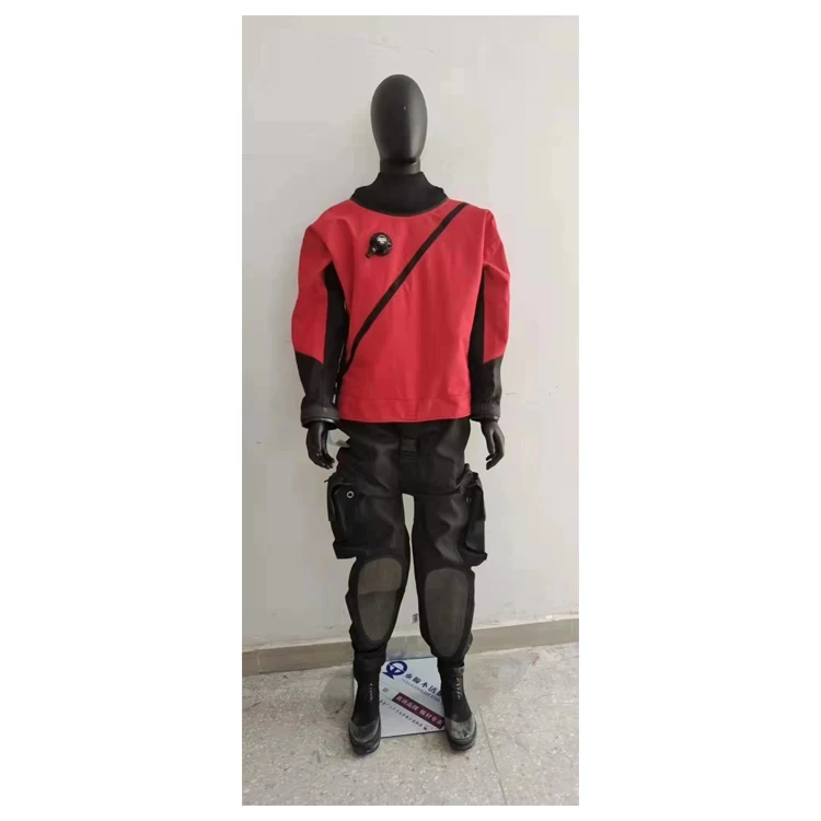 Waterproof zippers scuba diving drysuit with knee reinforcement kayaking drysuit