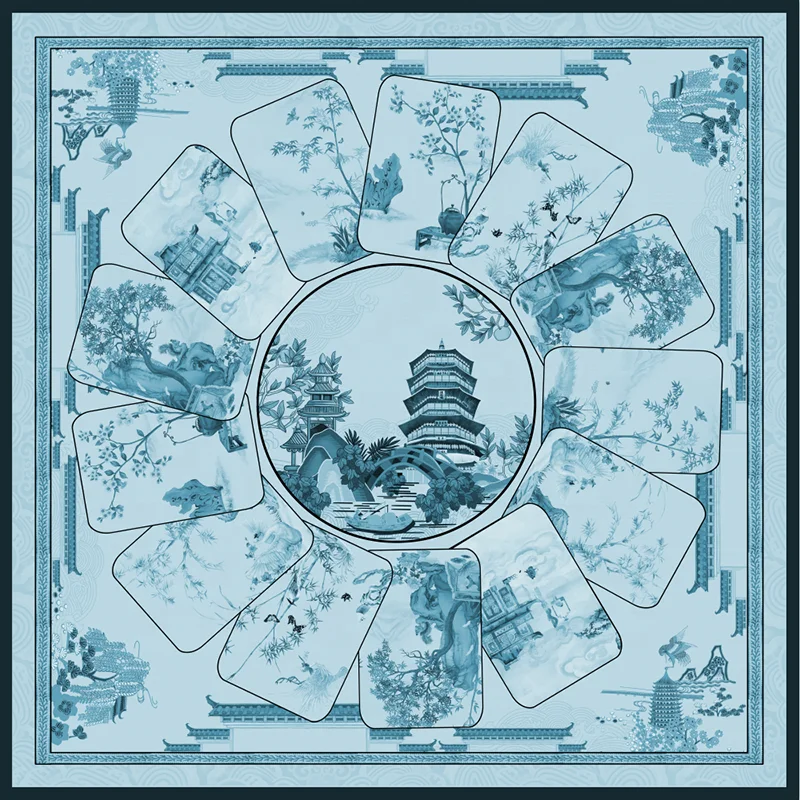 Шарф от производителя, роскошные индивидуальные шелковые Саржевые головные шарфы 18 Момми с логотипом, подарочная коробка