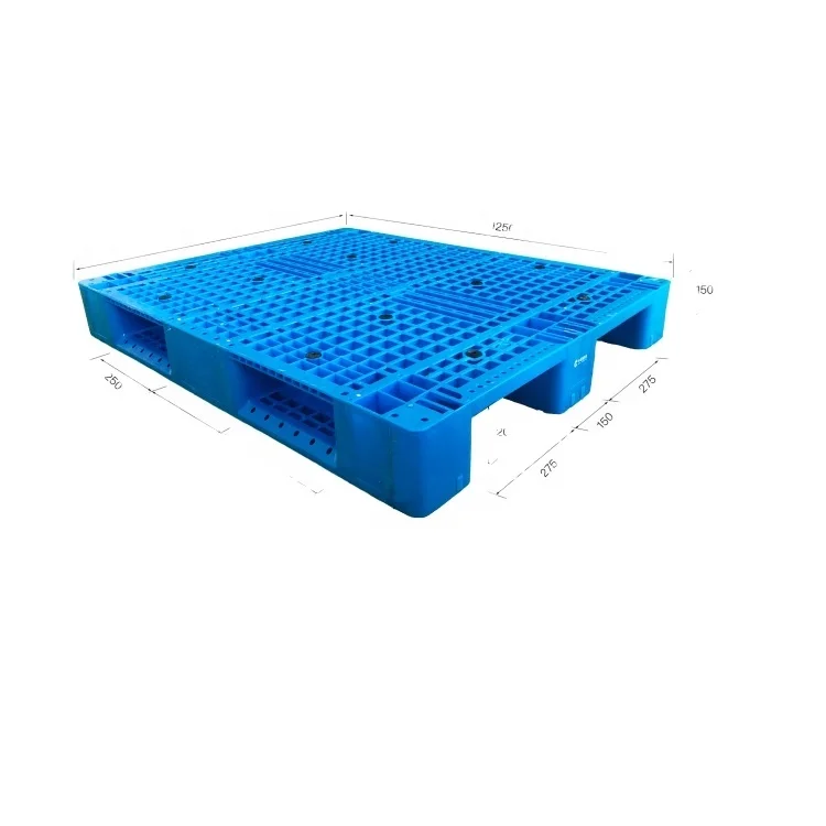 Export pallet with 2 way entry type, single face export pallet, hdpe plastic pallet 1250*1000*150mm