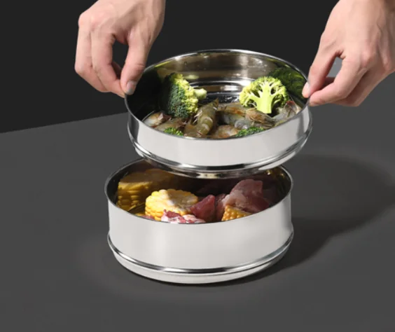 Аксессуары для скороварки Easy Carry, для кастрюли, из нержавеющей стали, Штабелируемый Пароварка, вставка, кастрюля с ремнем