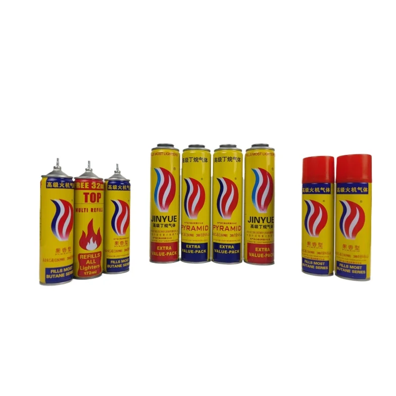 High Quality Custom Logo Safety Butane Gas Can Empty Mini Gas Cartridge Butane Lighter Gas Fuel Refill