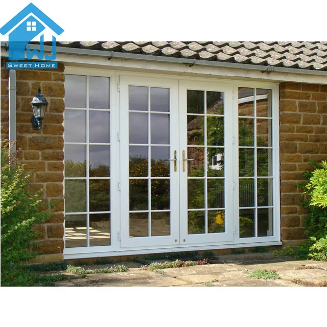 Двойные стеклянные мощные двери комнаты французские аккордеон складные стены