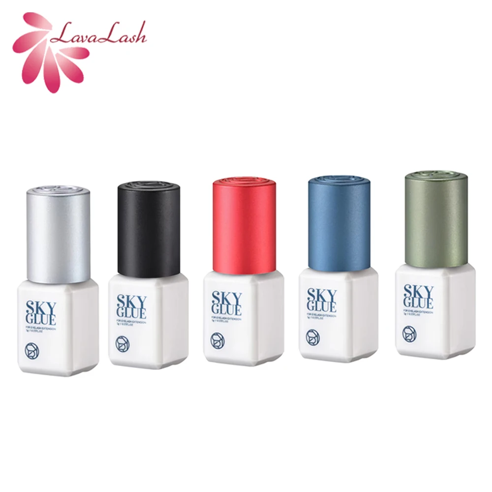 New Eyelash Extension Glue 5ml Sky Adhesive High Quality Korean Original Black glue Customized private label sky s+ glue