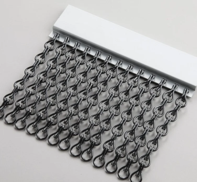 Coil Drapery Chainlink Metal Mesh Curtain Gold Color Screen Room Chain Link Architectural Mesh For Ceiling Fireplace Mesh