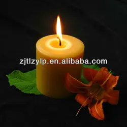 2021 new product arrival natural yellow pure beeswax artistic taper candles for sale