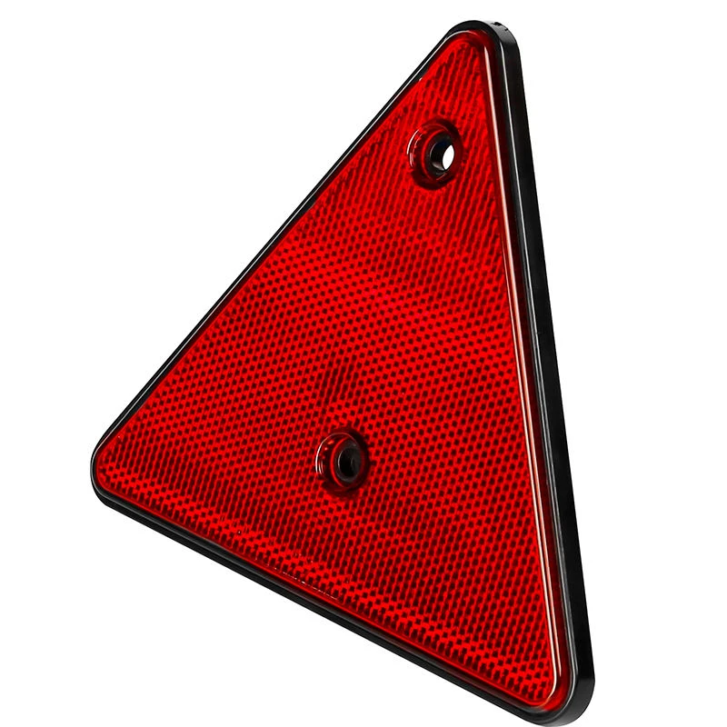Auto lights wholesale Anti-corrosion Rear Red Reflector PMMA Material Triangular Retro Reflector for Tractor Trailer Car Boat