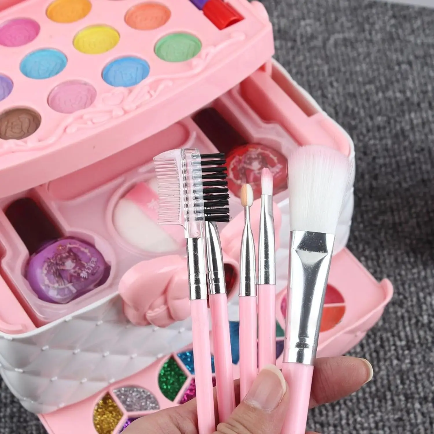 Manufacturers Beauty Makeup Sets Pretend Play Preschool Makeup Suitcase Kit Kids Beauty Cosmetics Toys For Kids Girls