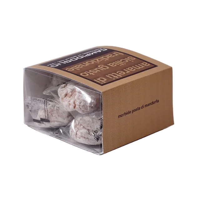 Italian sweet biscuits Amaretti di Sicilia with almonds in box 8pcs 240gr for export