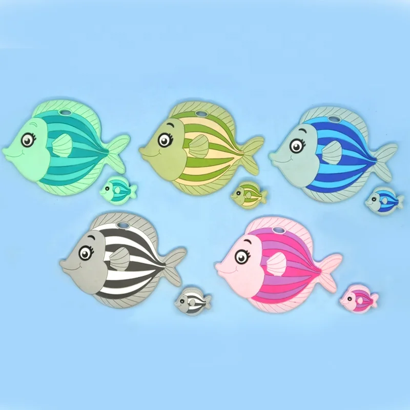 Food grade fish cute shape baby teething how to make silicone focal beads near me in bulk for pens silicone focal beads