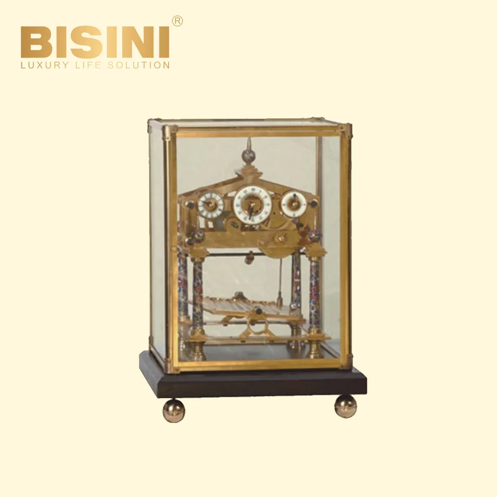 European style Classic Gossamer frame clock Skeleton Desk Clock Exquisite antique Mechanical gear clock