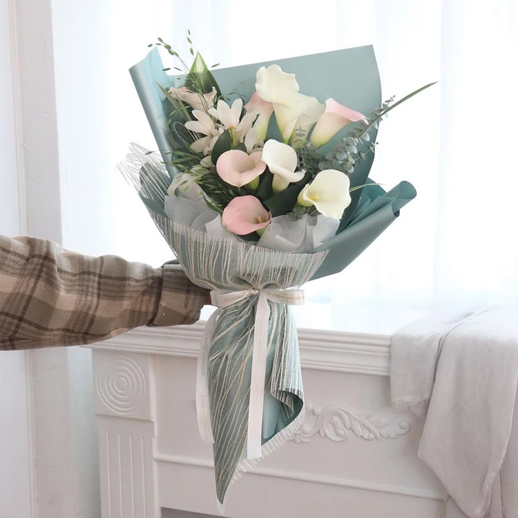 Wholesale High quality Waterproof Decorative Flower wrapping Paper For Gift Basket