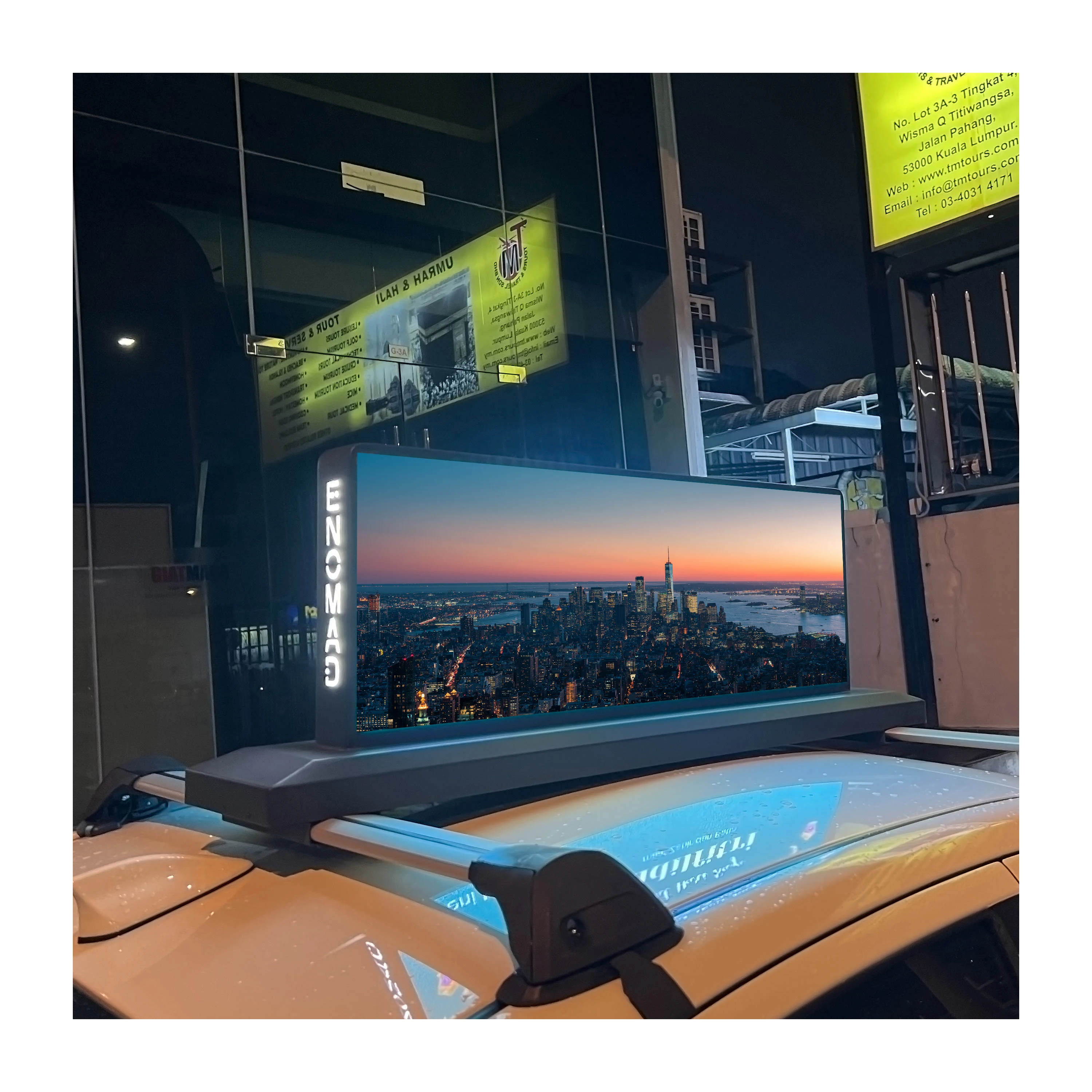 Outdoor P3 Taxi Roof LED Display Universal Miniature Double Side LED Signage for Small Cars for Outdoor Advertising