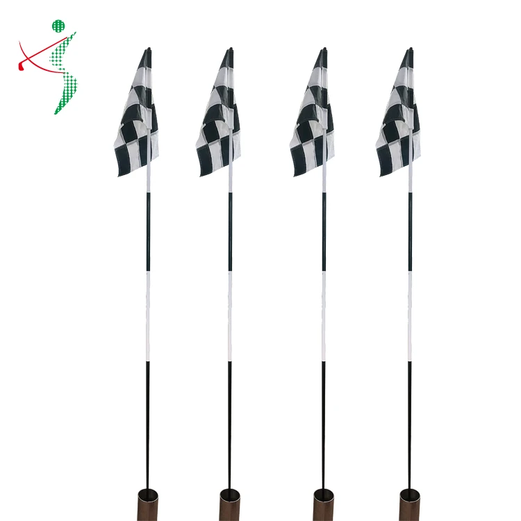 New Tournament Fiberglass Golf Green Flag Marker with Golf Flagstick Pole & Golf Tournament Flag Stick