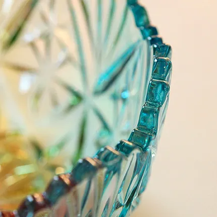 
Hand Made Candy Storage Container Colored Glass Jar for Home Decoration 