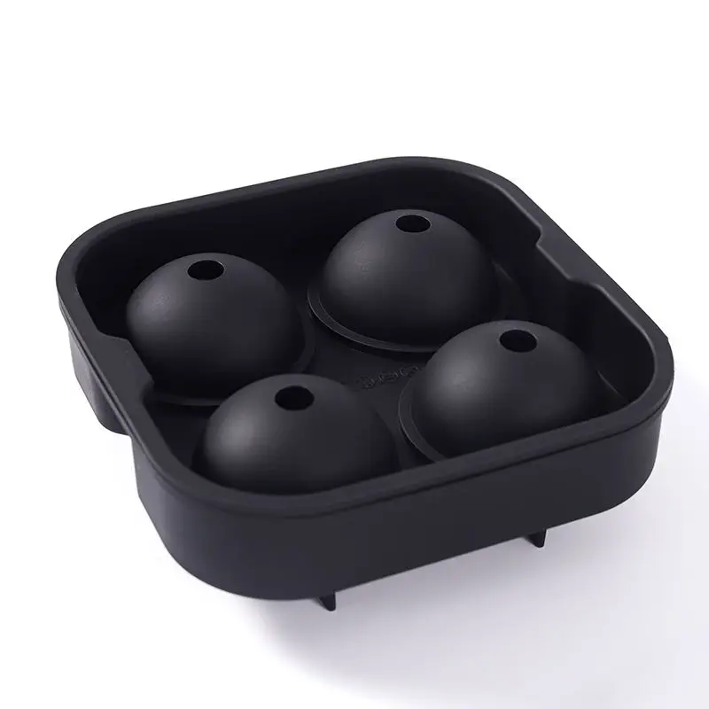 Custom manufacturers food grade ice mold silicone narrow round ice cube tray with bin