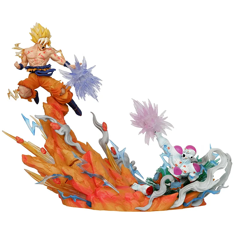New 20cm best-selling products Dragon Balls Goku VS Majin Buu PVC Cartoon Model Toy Anime Action Figure Gift