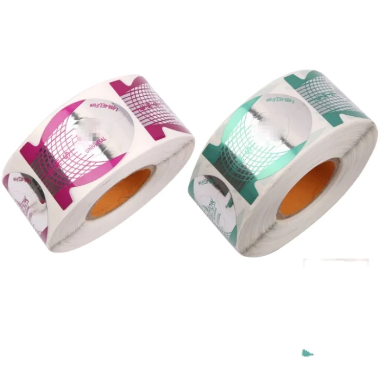 Asianail nail extension 500PCS/roll fish-shaped paper finger care purple green Nail Form