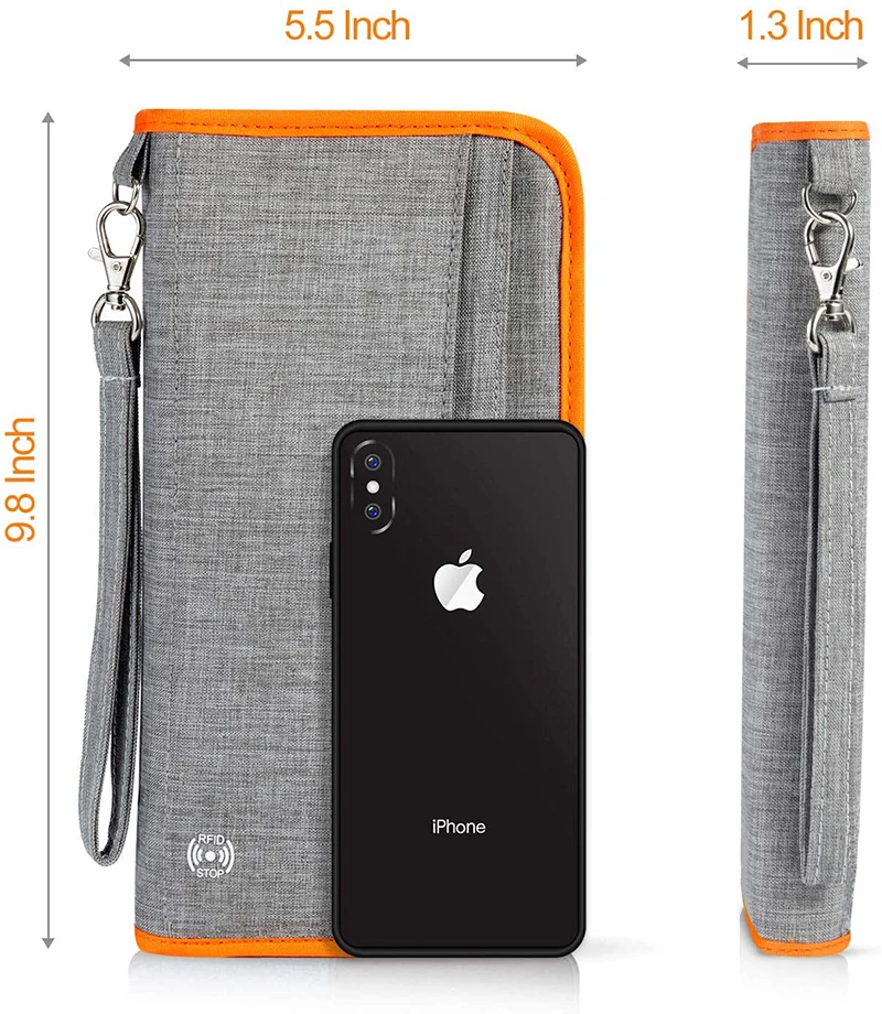 2021 New Lightweight waterproof passport slim travel wallet with rfid