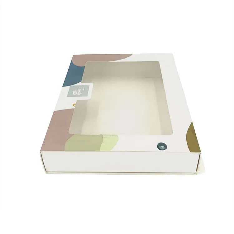 Socks customized printing with clear windows cardboard paper drawer sliding gift  box packaging boxes