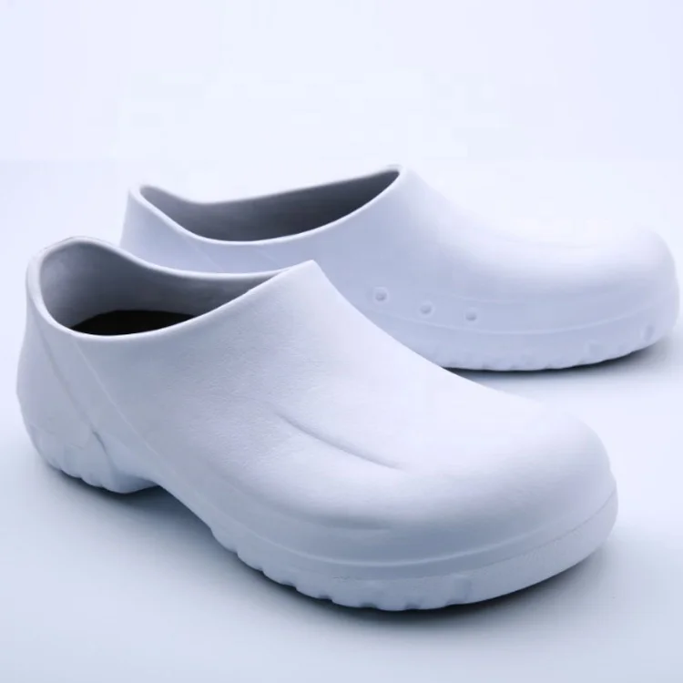 Anti Slip White Chef Safety Shoes Hospital Lab Clean Room Work Shoes
