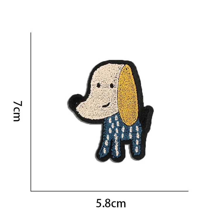 Cute Animals Dinosaur Patch Iron On Embroidered For Clothing Cartoon Anime Patches For Kid Clothes Appliques Stickers T-shirt