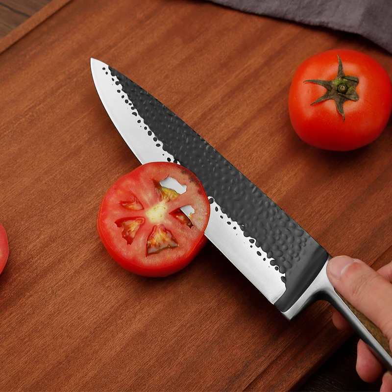 Высокоуглеродный молоток с черным покрытием профессиональные наборы ножей для шеф-повара 5Cr15Mov Набор японских кухонных из нержавеющей стали