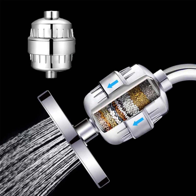 15 Stages Shower Water Filter Remove Chlorine Heavy Metals Filtered Showers Head
