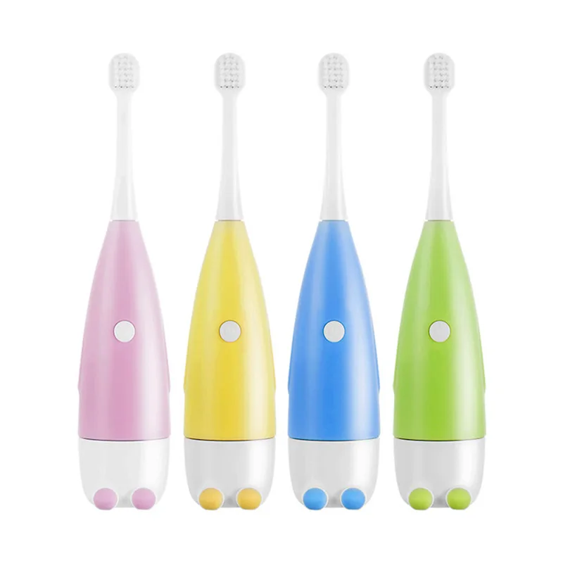 New Cartoon Children Electric Toothbrush Acoustic Wave IPX5 Teeth Whitening Sonic Toothbrush For Kid Buy 1 Get 1 Free Brush Head