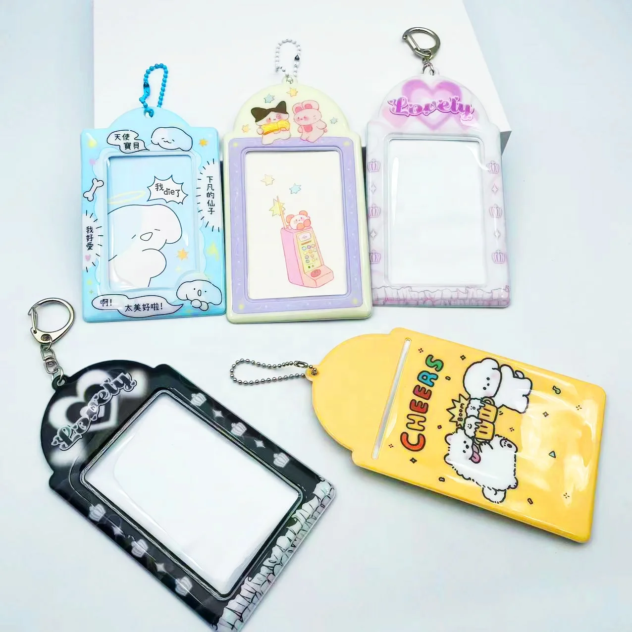 Pvc Card Kpop Photocard Holder Custom Plastic Digital Printing Card Holder Can Put Photo With Keychain Card Holder Photo Case
