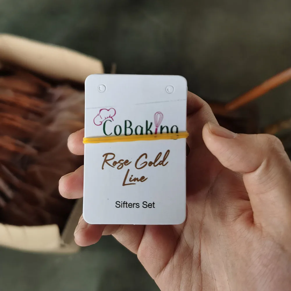 Kitchen Accessories Rose Gold Stainless Steel Mesh Strainers Set Of 3