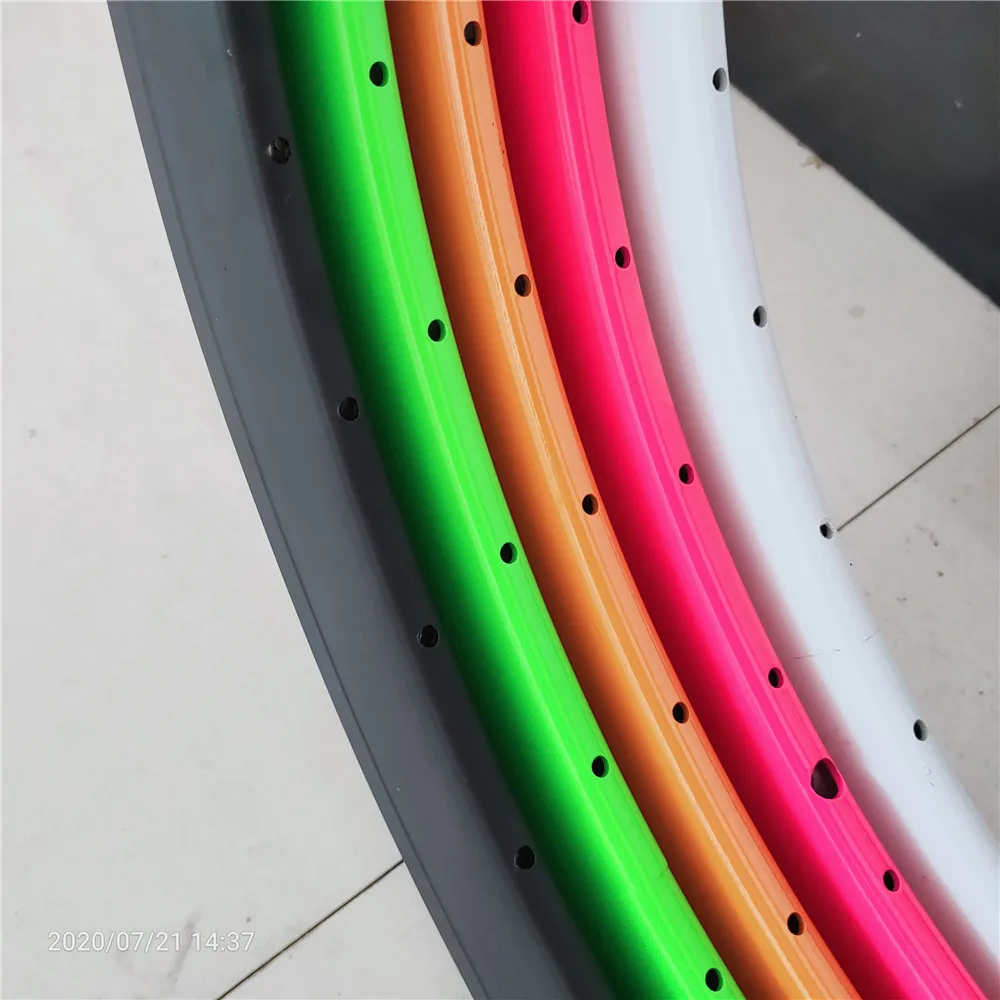 700C fixie rim 43 мм 36h Тройная стена Цветной алюминиевый обод для велосипеда