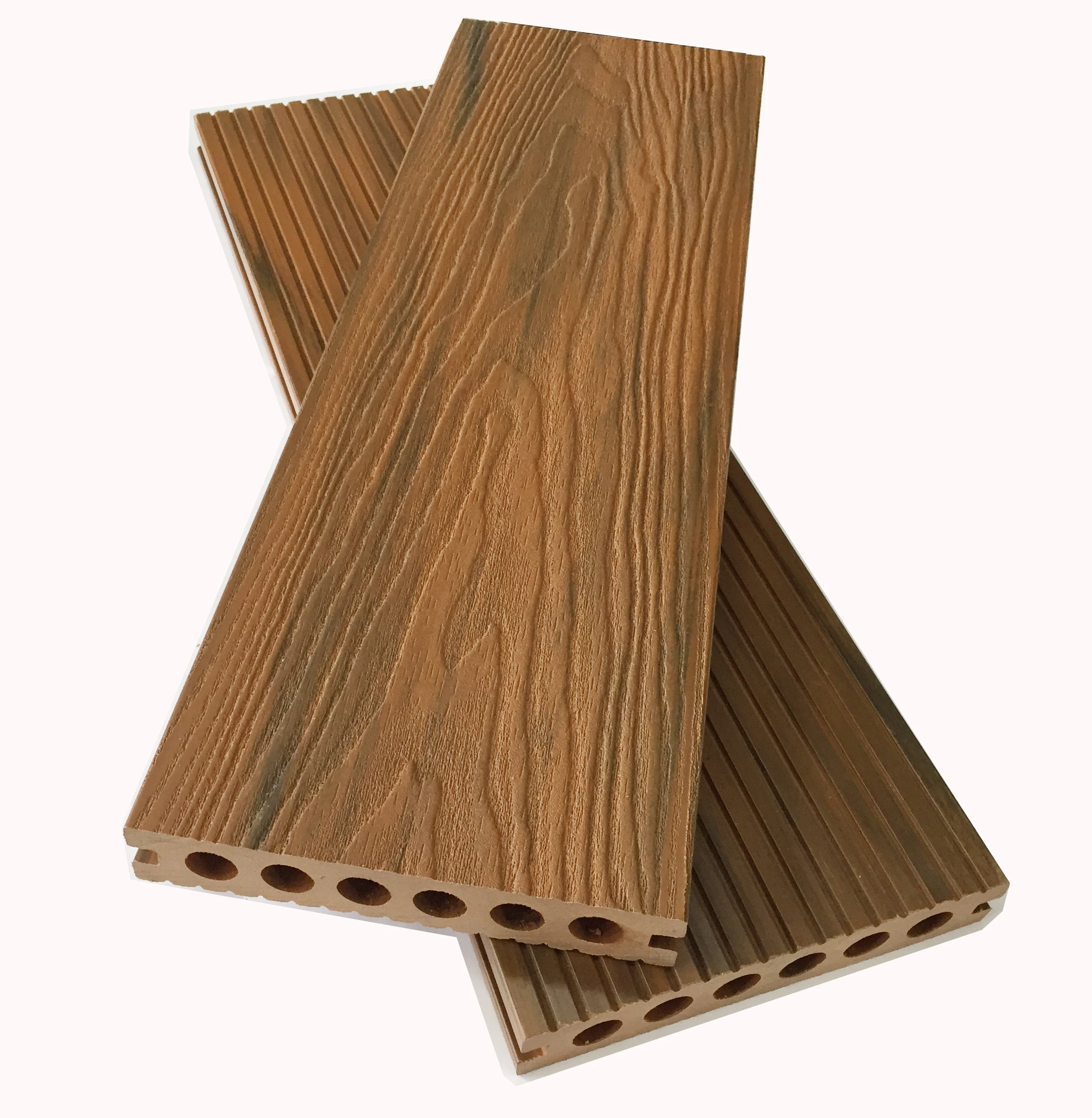 WPC  wholesale hardwood flooring 3D embossed textured surface mixed color teak wood floor panels outdoor wood composite decking