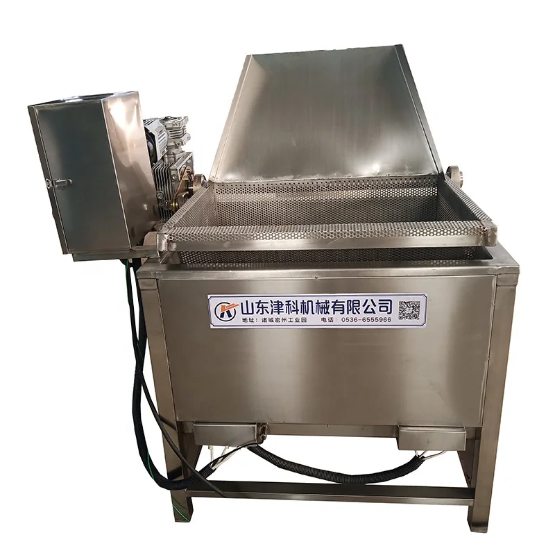Automatic Stirring Plantain Chips Batch Fryer Peanut Frying Machine Multifunction 304 Stainless Steel Wooden Case Packing 700