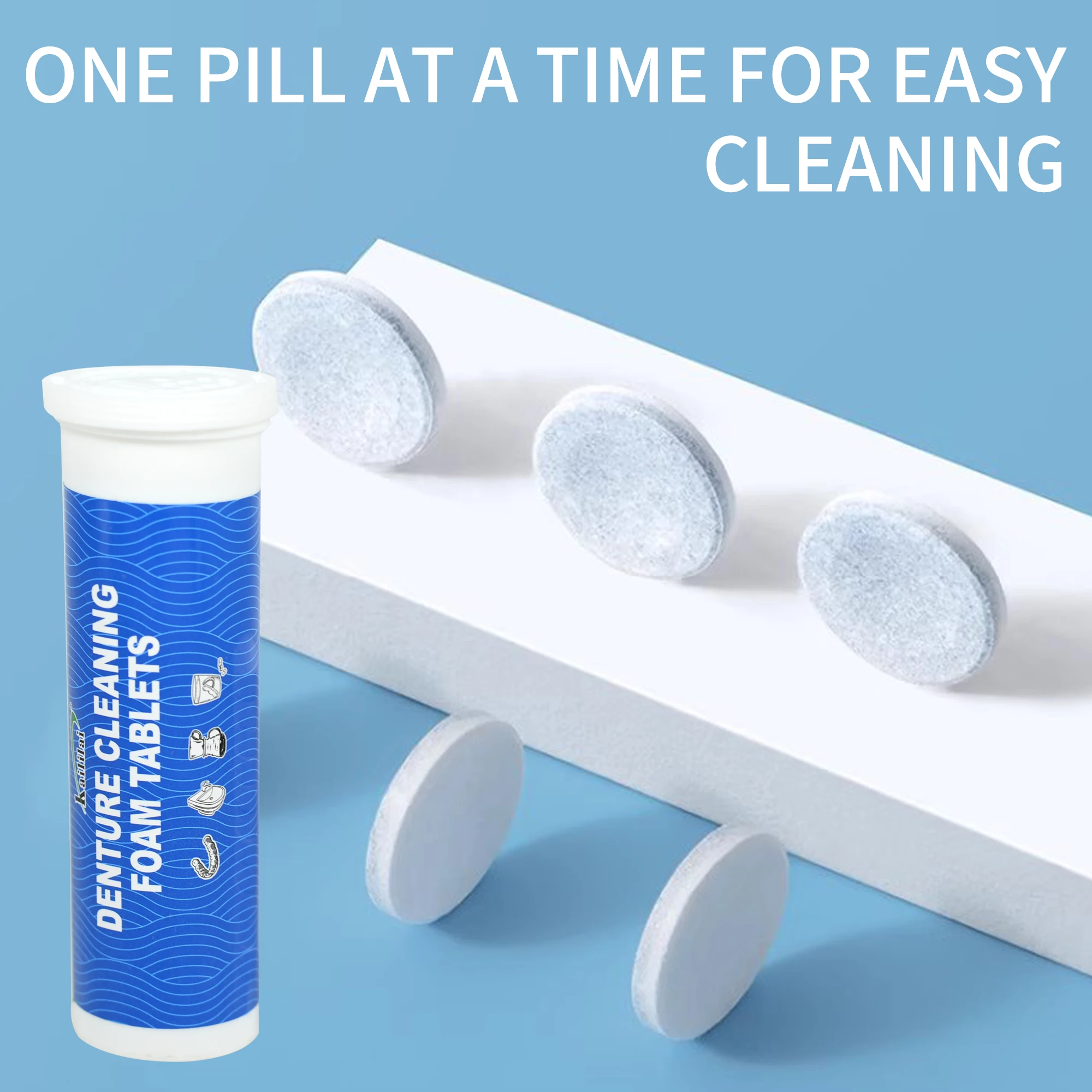 Fresh Stain-Free Retainer Cleaning Tablets Invisalign Aligners Mouth Guard Dental Cleaner Denture Cleaning Tablet