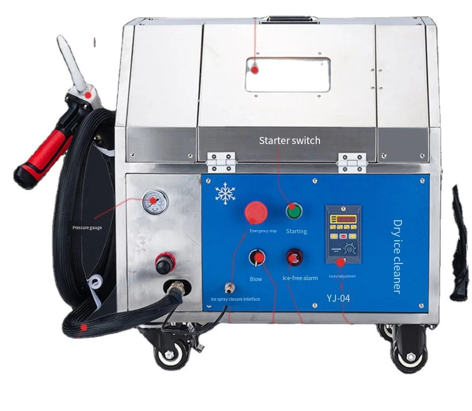 Industry Dry Ice Cleaning Oil And Carbon Machine Wipe off  Aluminum Alloy Burr for Electrical Materials