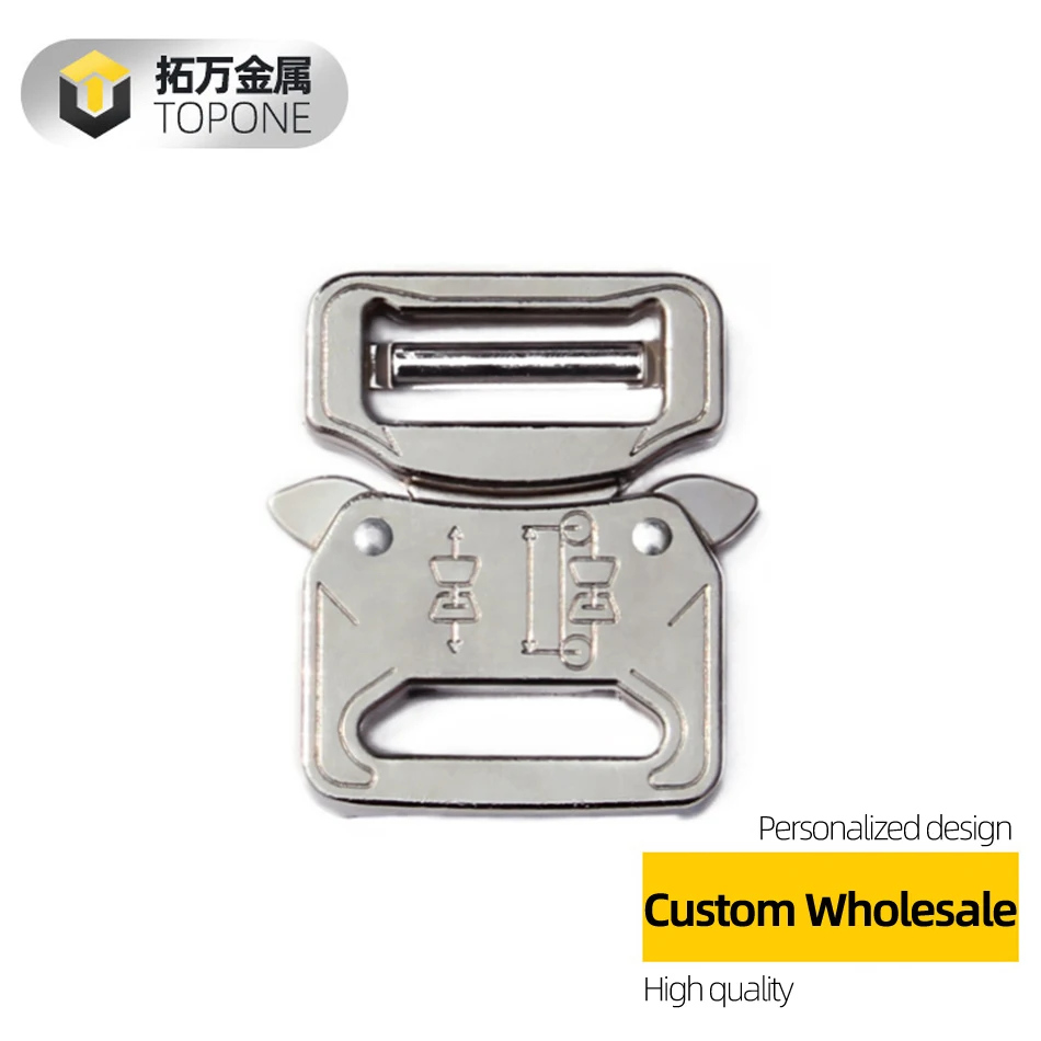 27MM customizable logo metal adjustable belt buckle